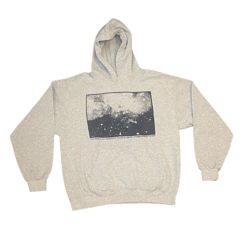 The World Is A Beautiful Place TWIABP Indie Grunge Band Hoodie L - Picture 3 of 9